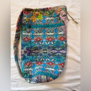 JOHNNY WAS Patchwork Stitched Sling Tote One Strap Satchel